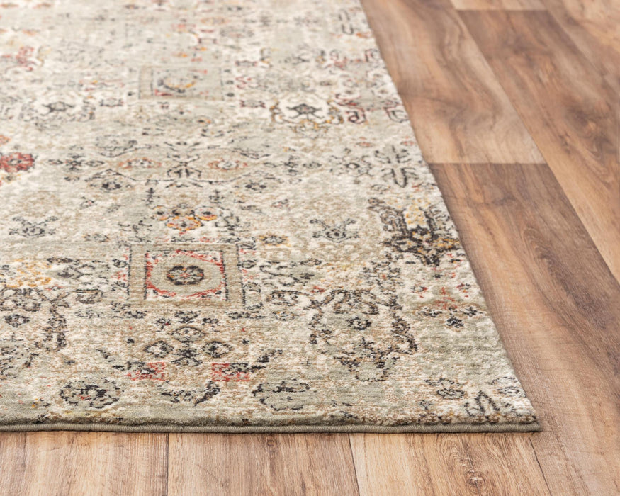 8' X 10' New Zealand Lambs Wool Oriental Hand Carved Handmade Area Rug (747872) - Ivory / Brown