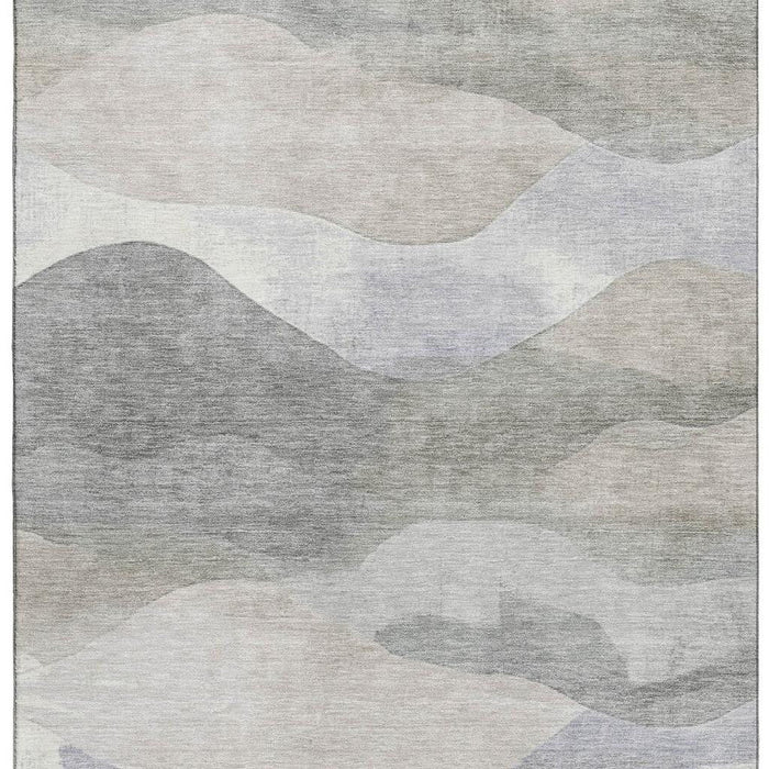 10' X 14' Abstract Washable Area Rug With UV Protection (709612) - Beige / Gray / Ivory