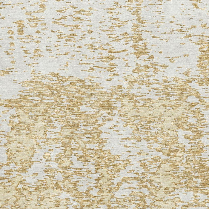 10' X 14' Abstract Washable Area Rug With UV Protection (675240) - Gold / Ivory