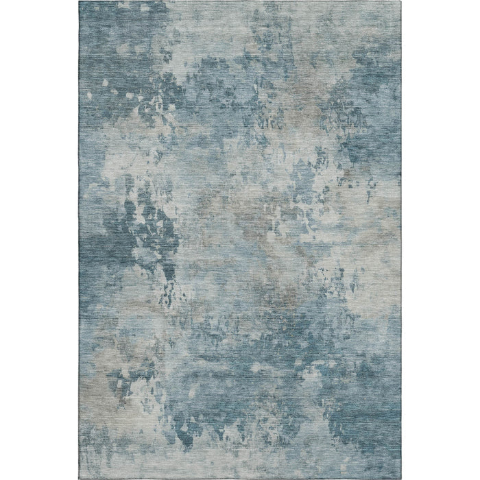 10' X 14' Abstract Washable Area Rug With UV Protection (717164) - Teal / Taupe
