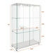 Giga modern display cabinet with LED lights, transparent tempered glass doors, and three shelves for stylish storage.