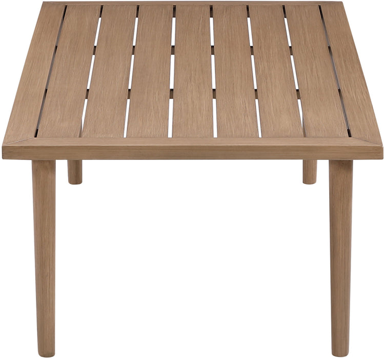Laguna - Aluminum Outdoor Patio Coffee Table - Natural