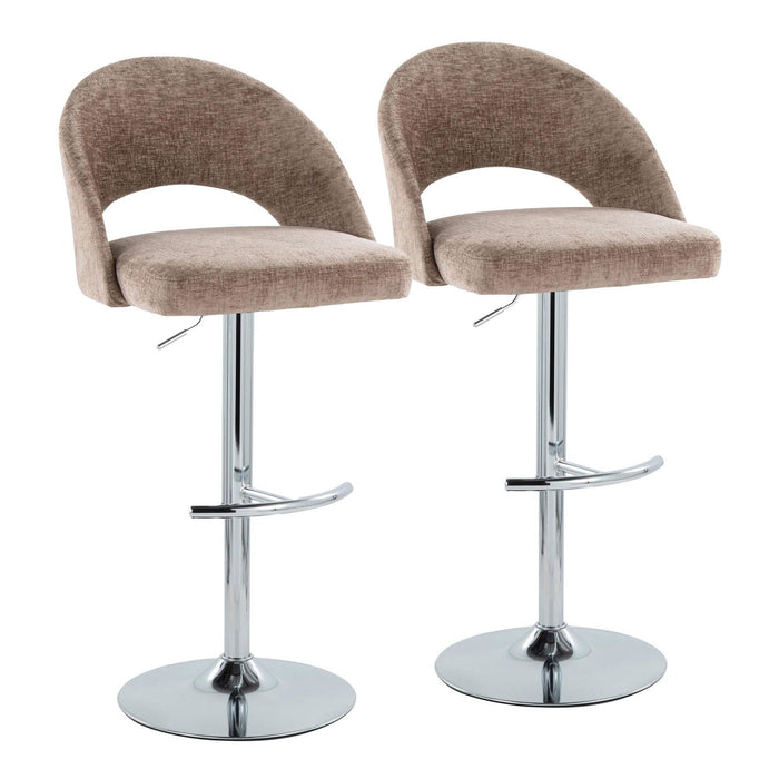 Renee - Adjustable Barstool (Set of 2) - Chrome Base