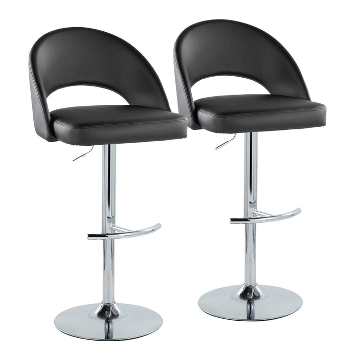 Renee - Adjustable Barstool (Set of 2) - Chrome Base