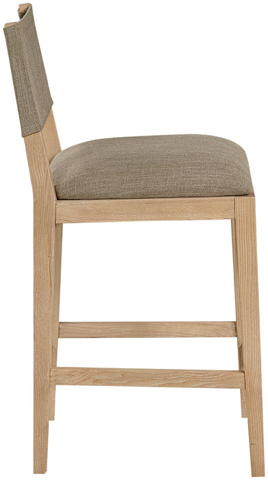 Avon - Linen Textured Performance Fabric Upholstered Counter Stool