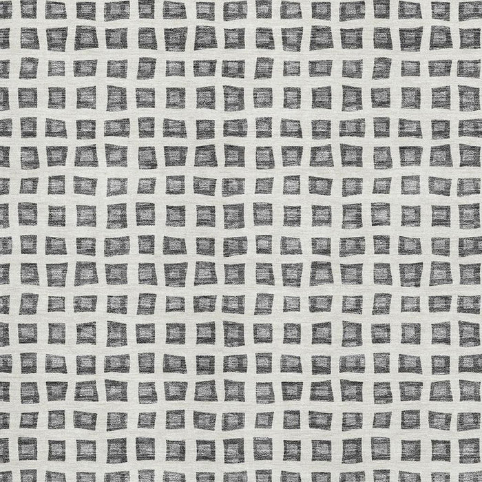 10' X 14' Geometric Washable Area Rug With UV Protection - Gray / Silver
