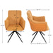 Set of two Giga swivel home office desk chairs with armrests, featuring adjustable height and cushioned seats for comfort.