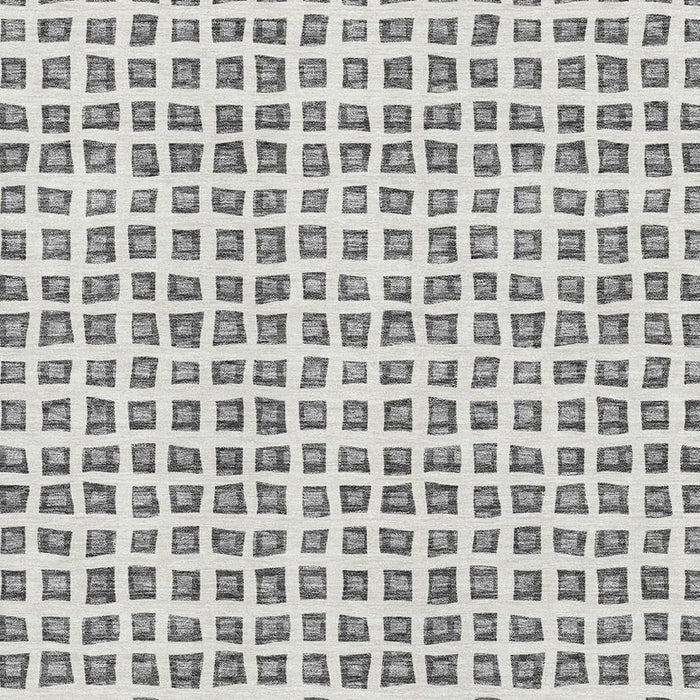 8' X 10' Geometric Washable Area Rug With UV Protection - Gray / Silver