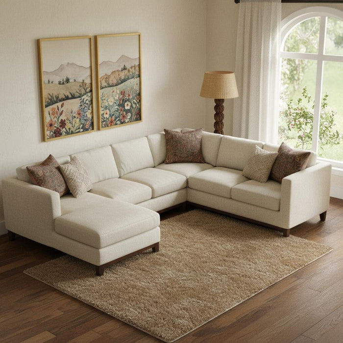 9' X 12' Wool Oriental Hand Tufted Area Rug (722373) - Brown / White
