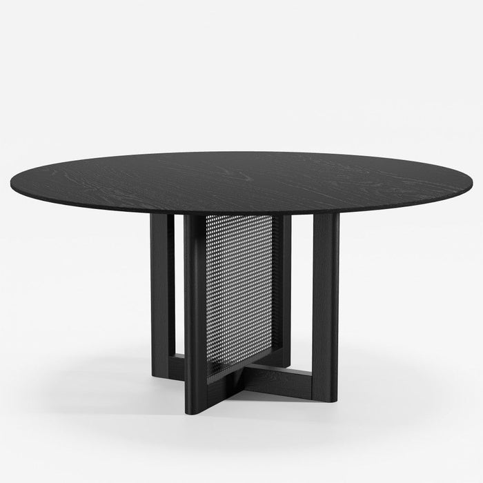59" Solid Wood Rounded Bar Table - Black
