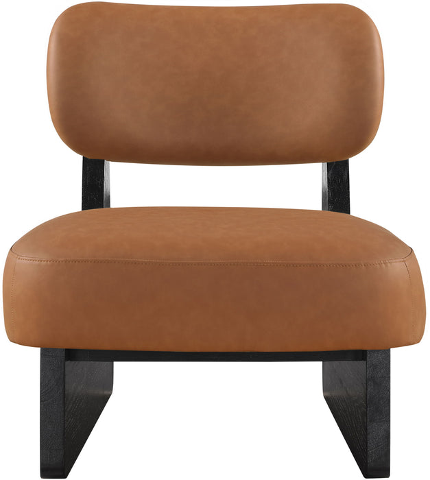 Vetra - Vegan Leather Upholstered Accent Chair With Black Base