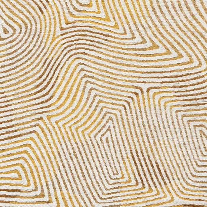 6' X 8' Geometric Washable Area Rug With UV Protection (609929) - Beige / Gold / Brown