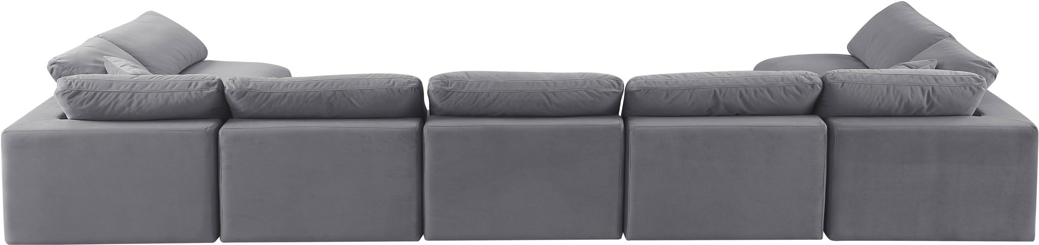 Comfy - 7 Piece Velvet Modular Armless Sectional