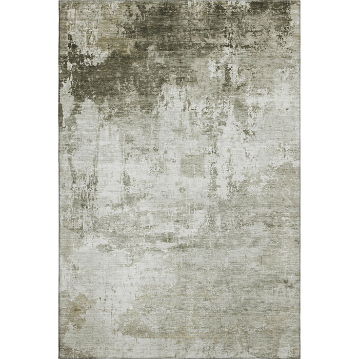 10' X 14' Abstract Washable Area Rug With UV Protection (700727) - Taupe / Ivory