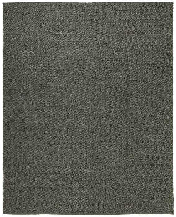 10' x 14' Hand Woven Area Rug - Dark Green