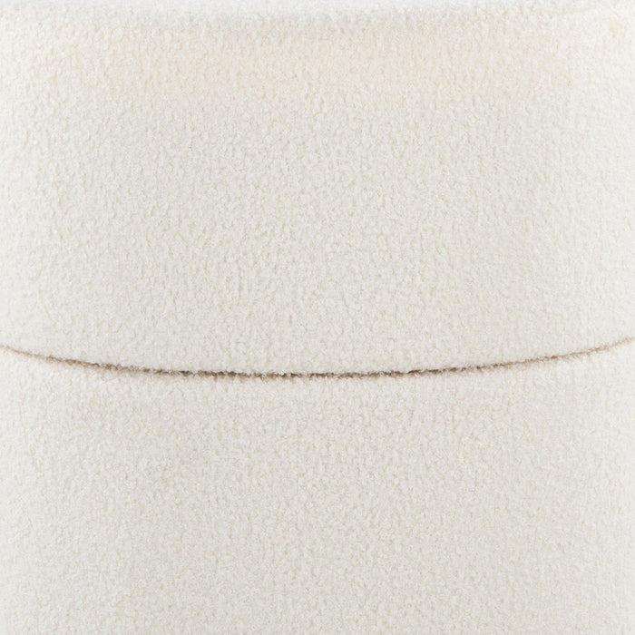 Spin - Ottoman - Cream Polyester Fabric