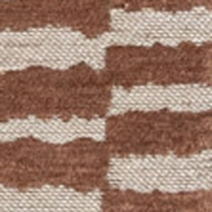 8' Geometric Berber Washable Round Rug With UV Protection (610100) - Brown / Beige
