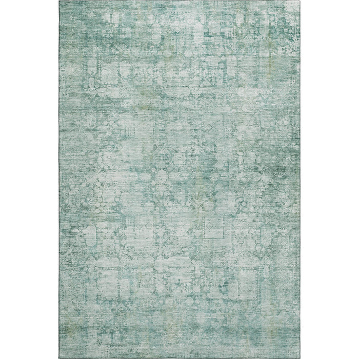 10' X 14' Oriental Washable Area Rug With UV Protection (700667) - Teal / Ivory