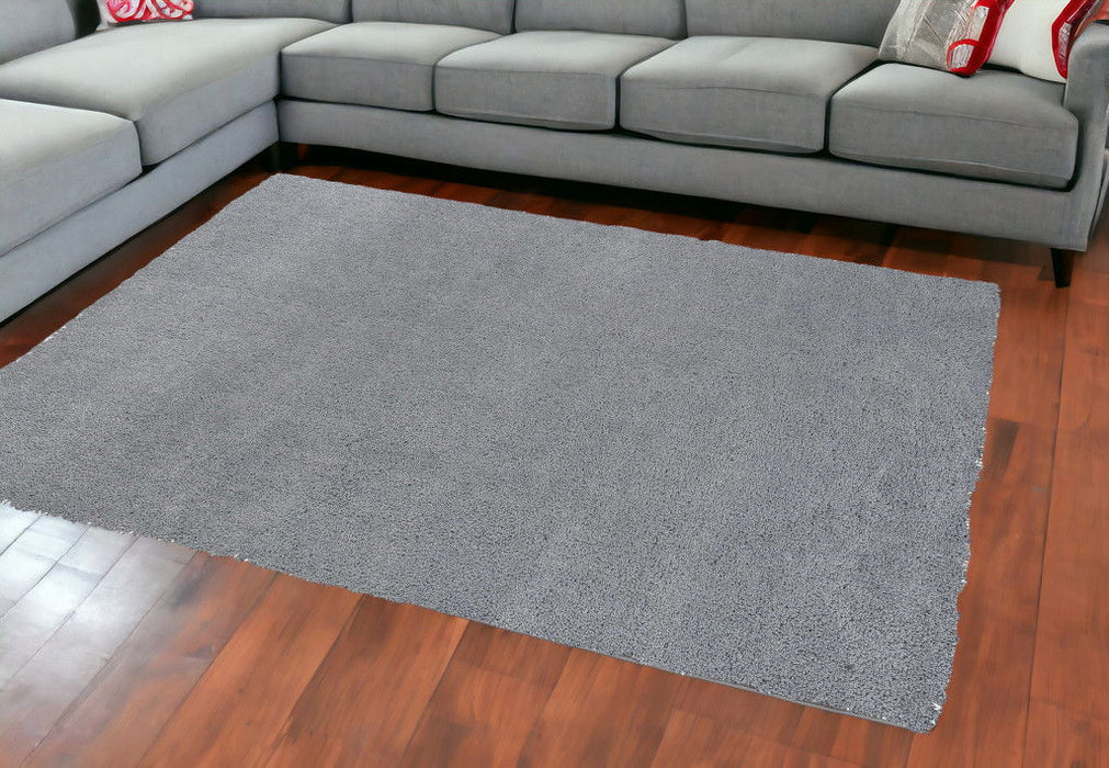 8' x 10' Indoor Shag Rug - Gray