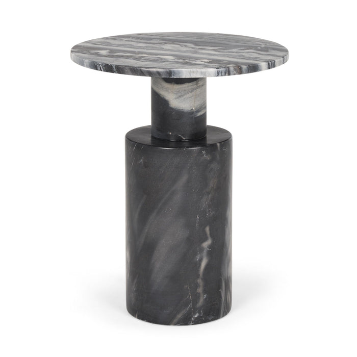 Stone And Wood Tray Table - Gray