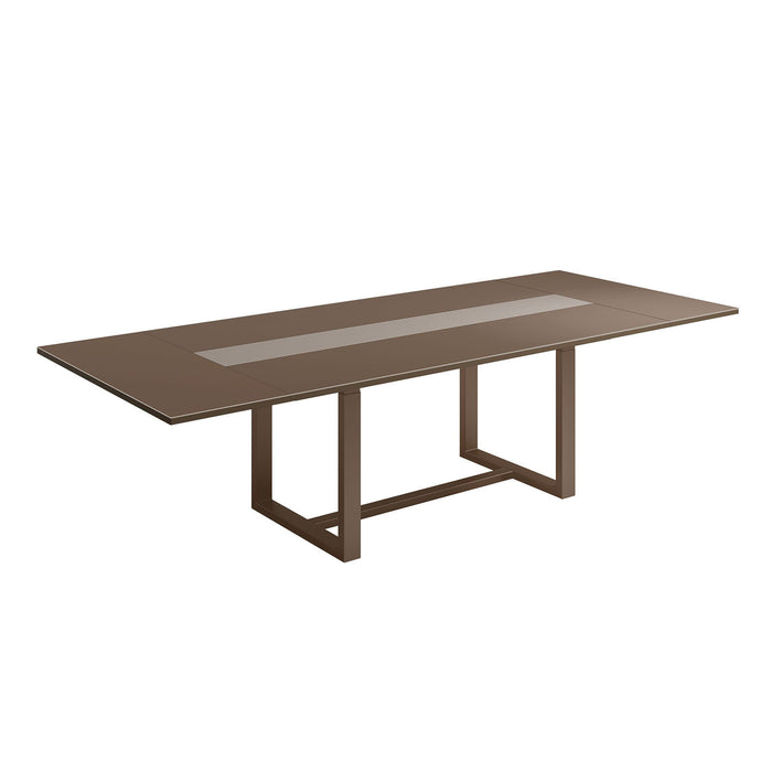 Linea - Dining Table With 2 Extensions - Light Beige / Brown