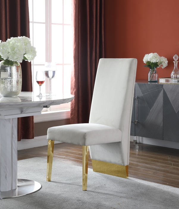 Porsha - Dining Chair with Gold Legs(Set of 2)
