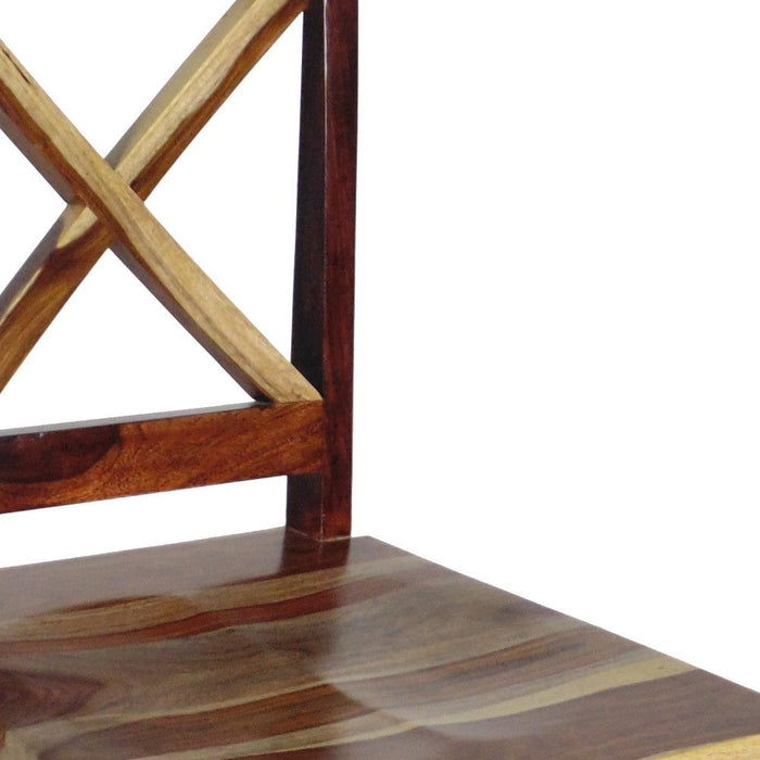 30" Solid Wood Bar Height Bar Chair - Brown