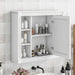 Giga wall-mounted bathroom medicine cabinet with mirror, six open shelves, and adjustable interior storage for bathroom organization.