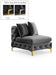 Meridian Furniture Tremblay armless stationary chair with cushioned seat and back in a modern design.