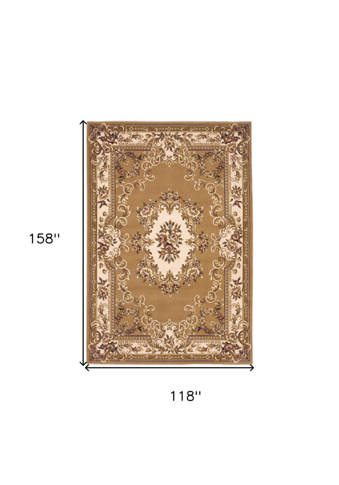 9' x 13' Area Rug - Beige And Ivory