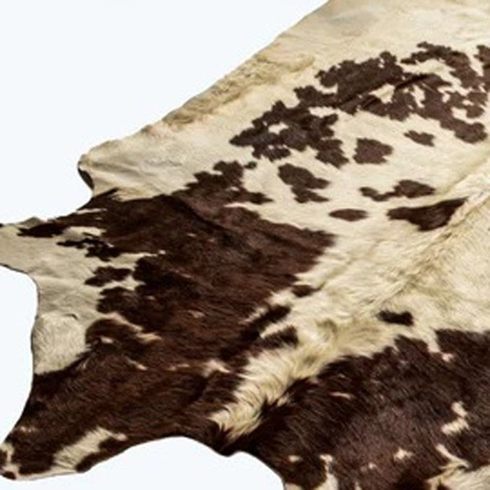 6' x 7' Cowhide Handmade Area Rug - Brown And White