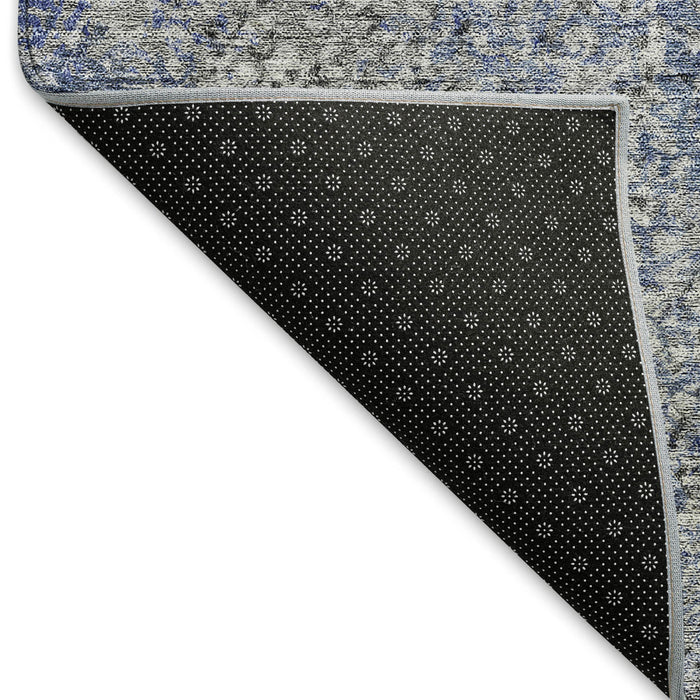 10' X 14' Abstract Washable Area Rug With UV Protection (667162) - Blue / Gray