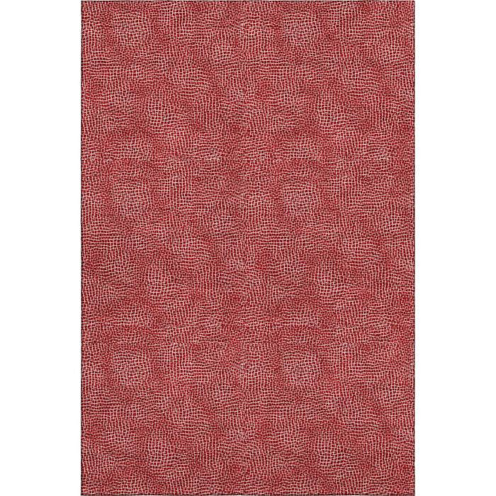 10' X 14' Geometric Washable Area Rug With UV Protection (682877) - Red / Ivory