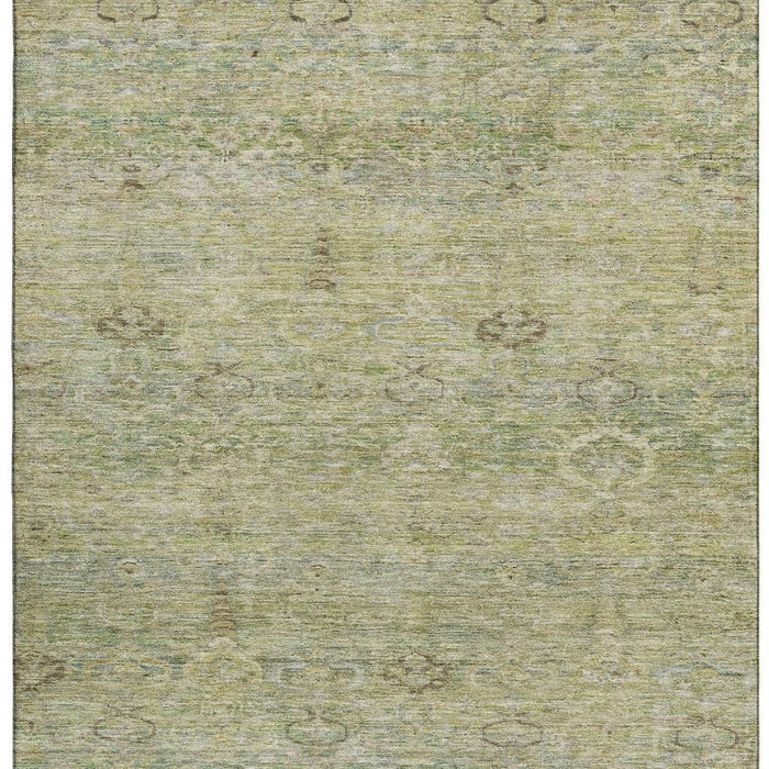 10' X 14' Abstract Washable Area Rug With UV Protection (717512) - Green / Beige