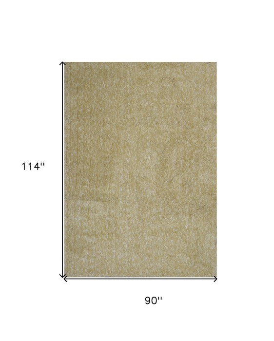 8' x 10' Heather Indoor Shag Rug - Yellow