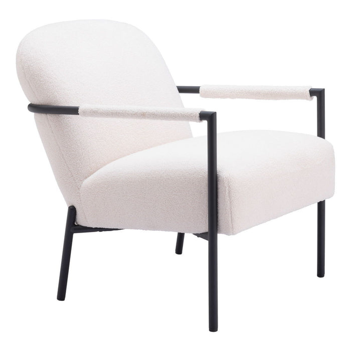Sherpa Arm Chair - Ivory And Black