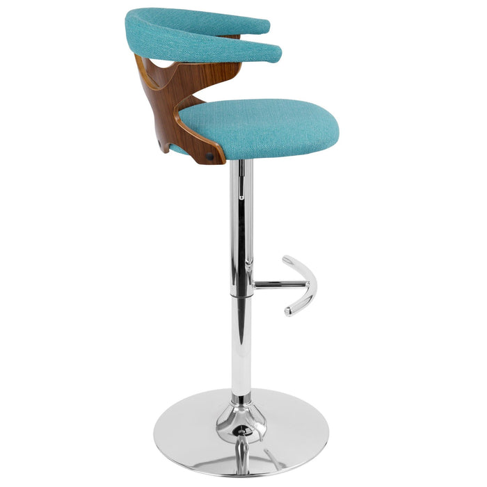 Gardenia - Adjustable Barstool - Walnut And Teal