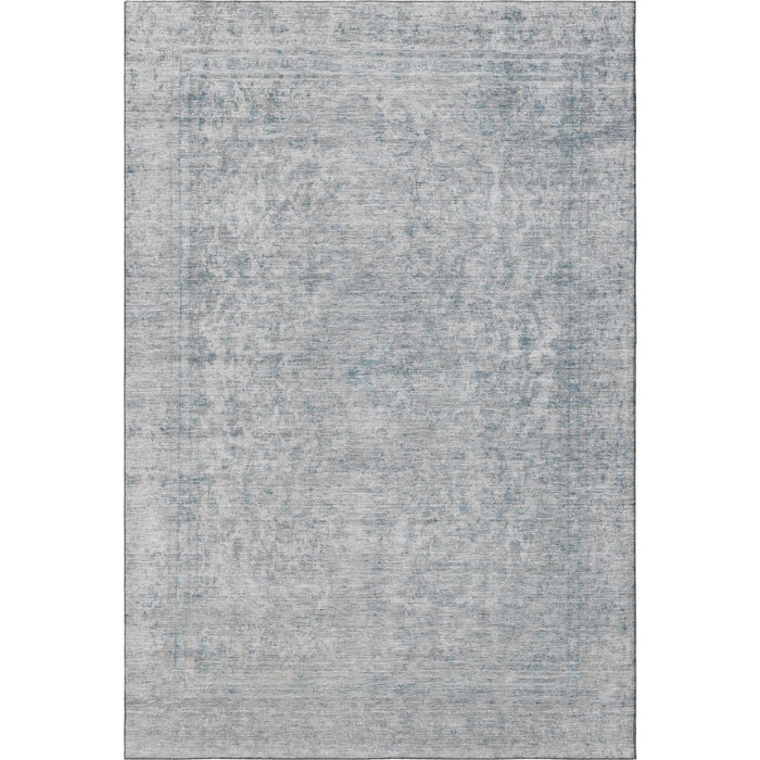 10' X 14' Oriental Washable Area Rug With UV Protection (695870) - Silver / Gray