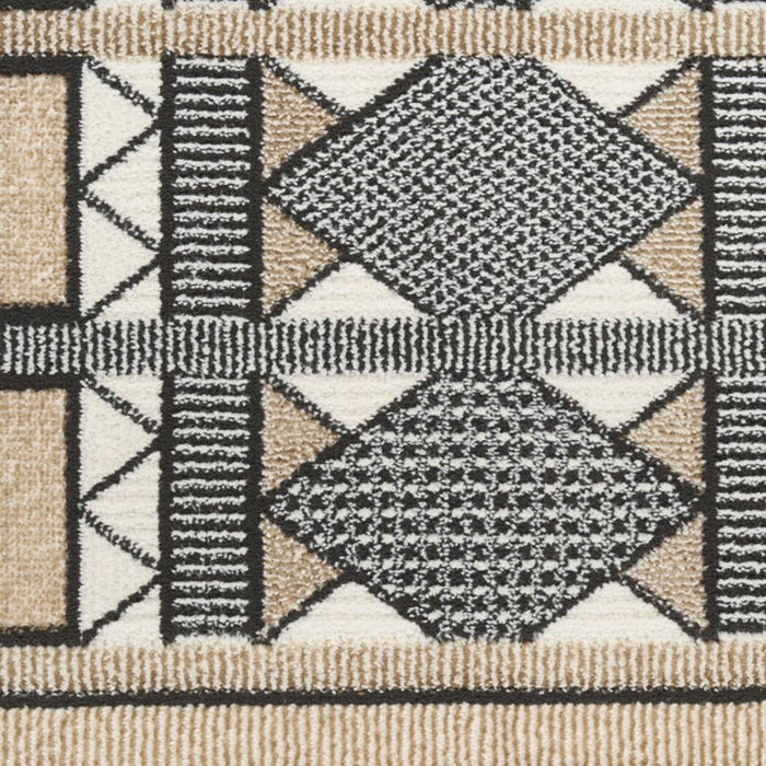 5' X 7' Geometric Power Loom Area Rug (572697) - Black