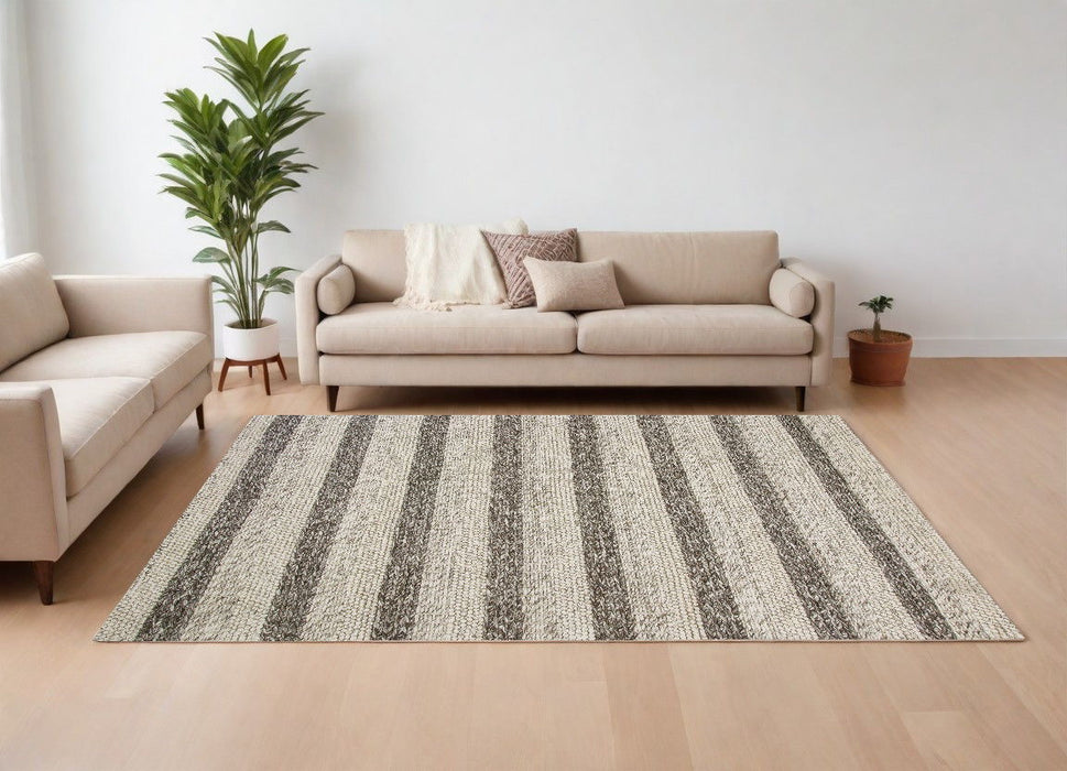 9' x 13' Wool Area Rug - Gray Or White