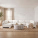 Meridian Furniture Hammond velvet upholstered 6-piece U-shaped armless sectional sofa with plush cushions and modern design.