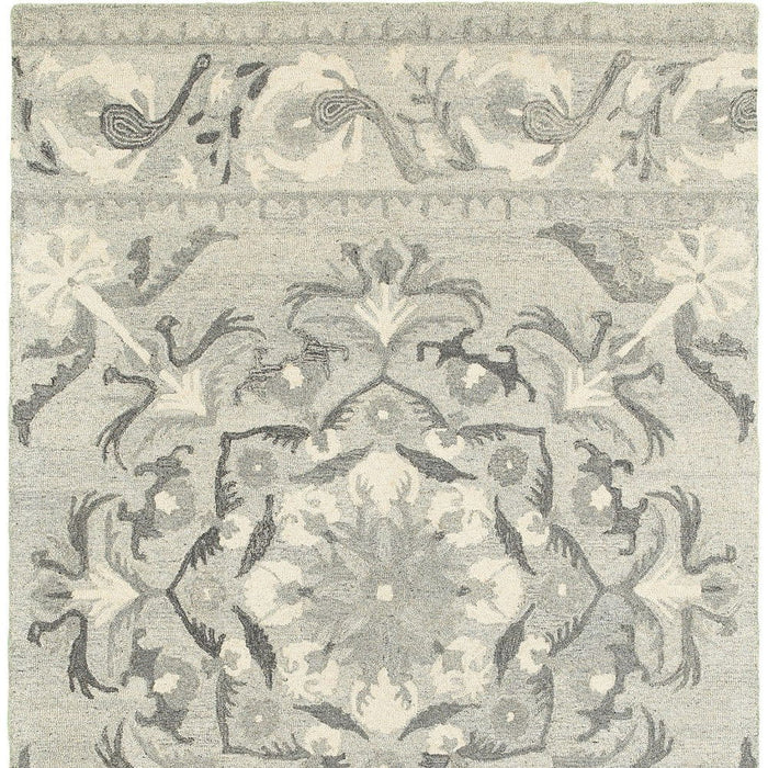 10' X 13' Wool Floral Hand Tufted Area Rug - Ivory