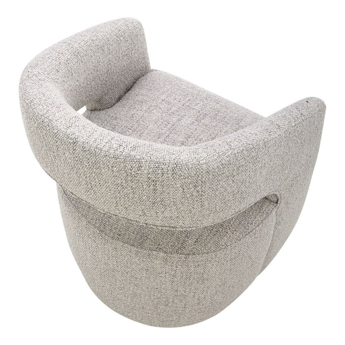 Upholstered Fabric Open Back Dining Room Arm Chair - Gray