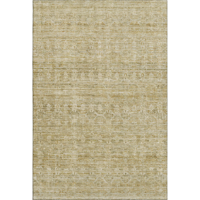 10' X 14' Striped Washable Area Rug With UV Protection (699993) - Wheat / Beige