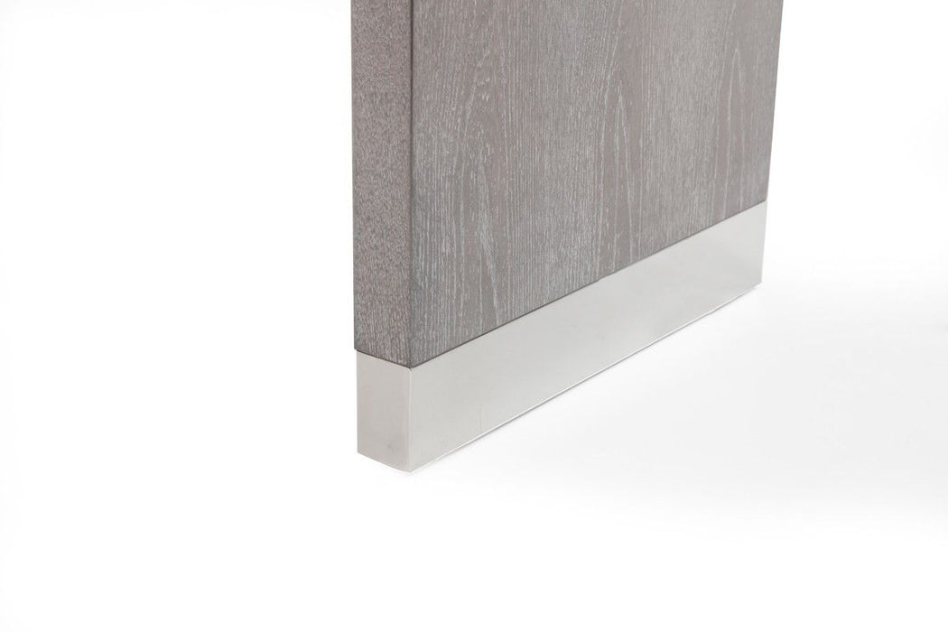 71" Rectangular Manufactured Wood Top Fixed Dining Table - Gray
