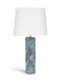 Meridian Furniture Orison linen textured fabric table lamp with a sleek base and soft fabric shade for ambient lighting.