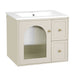 Giga wall-mounted bathroom vanity set with sink, two drawers, and soft-close door, modern design for stylish bathroom storage.