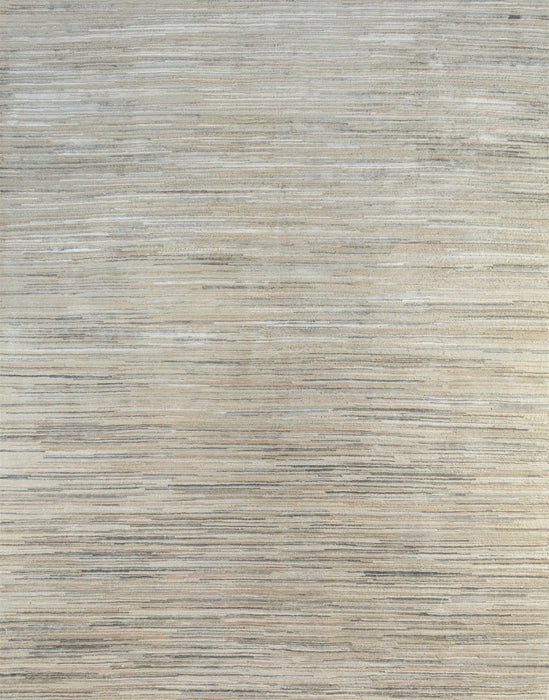 8' X 10' Contemporary Abstract Hand Knotted Area Rug - Beige