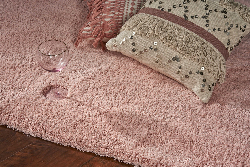 9' x 13' Hand Woven Area Rug - Rose Pink