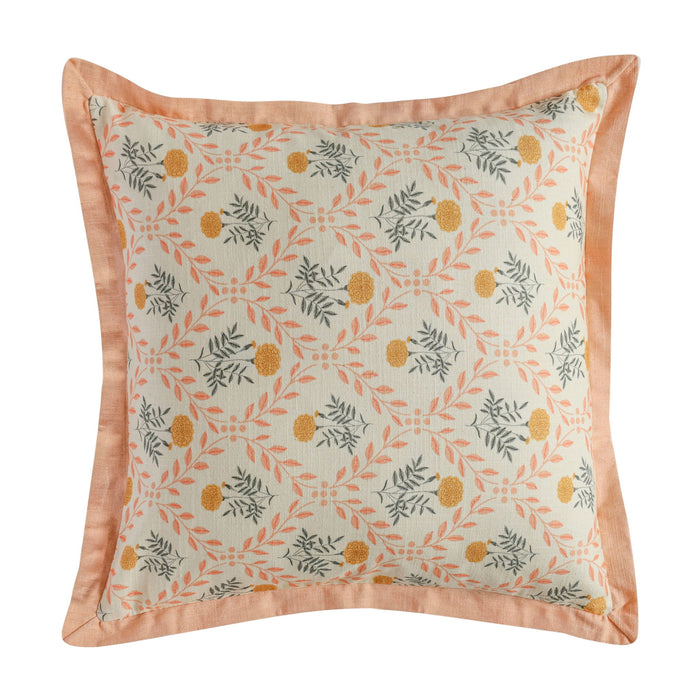 Dolce - 20" Natural Cotton Throw Pillow - Blush Pink